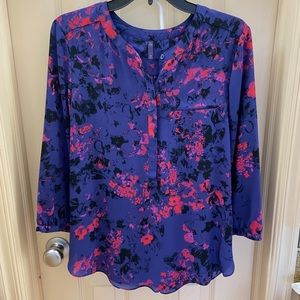 NYDJ 3/4 Sleeve Henley Blouse